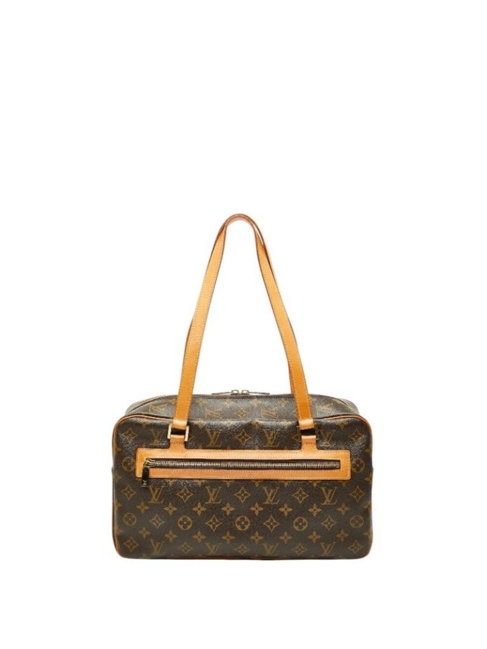 Louis Vuitton Monogram Cite GM Shoulder Bag Brown Leather